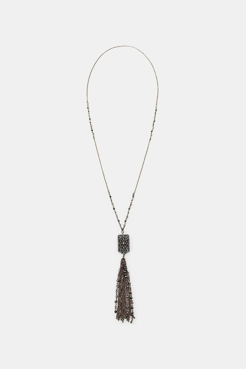 COLLIER COMBINÉ PIÈCE BRILLANTS