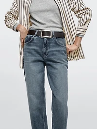 Jean relaxed barrel taille haute