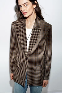 OVERSIZED GINGHAM BLAZER