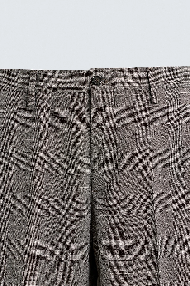 PANTALON DE COSTUME À CARREAUX