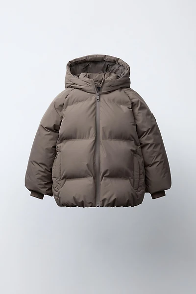 WATER REPELLENT HOODED PUFFER COAT