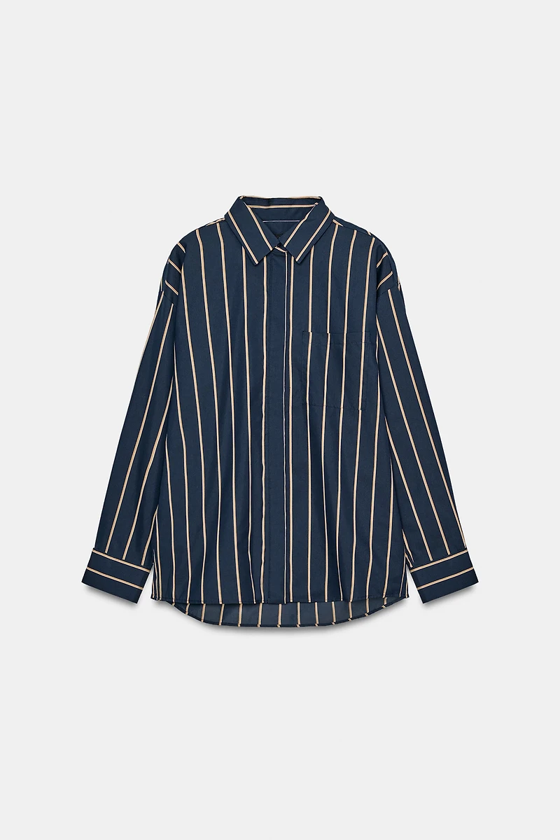 ZW COLLECTION STRIPED POPLIN SHIRT