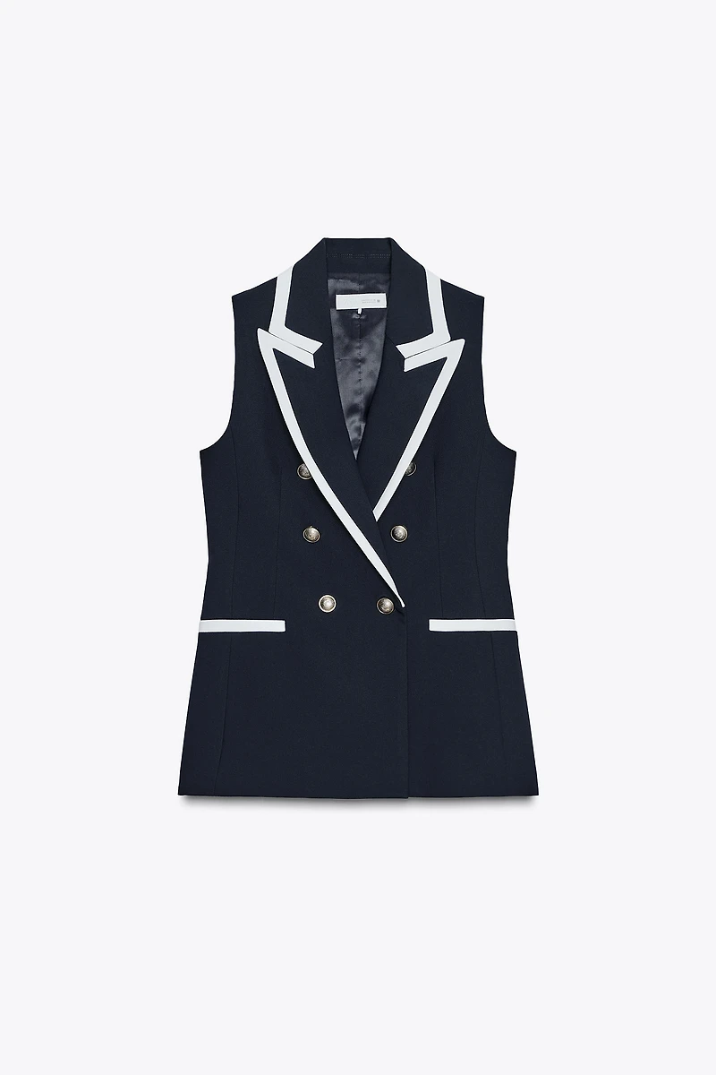GILET LISERÉS CONTRASTE