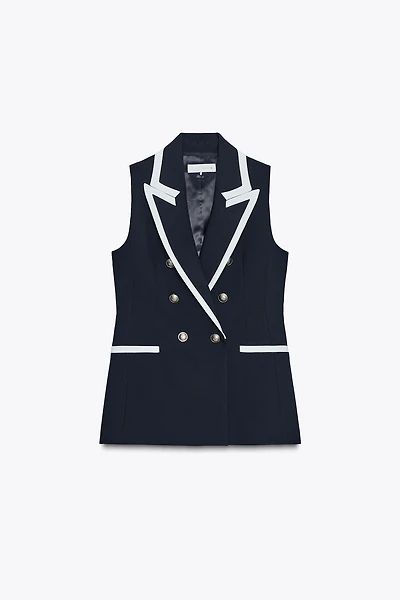 CONTRAST TRIM VEST