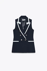 GILET LISERÉS CONTRASTE