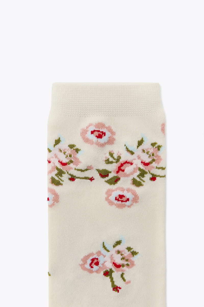 CHAUSSETTES IMPRIMÉES FLEURS