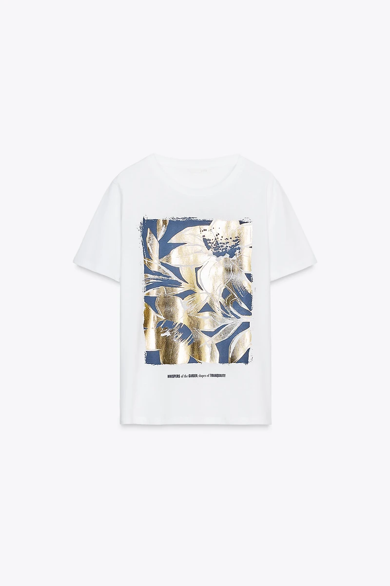 T-SHIRT AVEC ESTAMPILLAGE MÉTALLISÉ