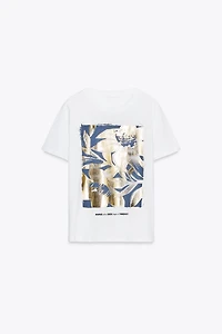T-SHIRT AVEC ESTAMPILLAGE MÉTALLISÉ