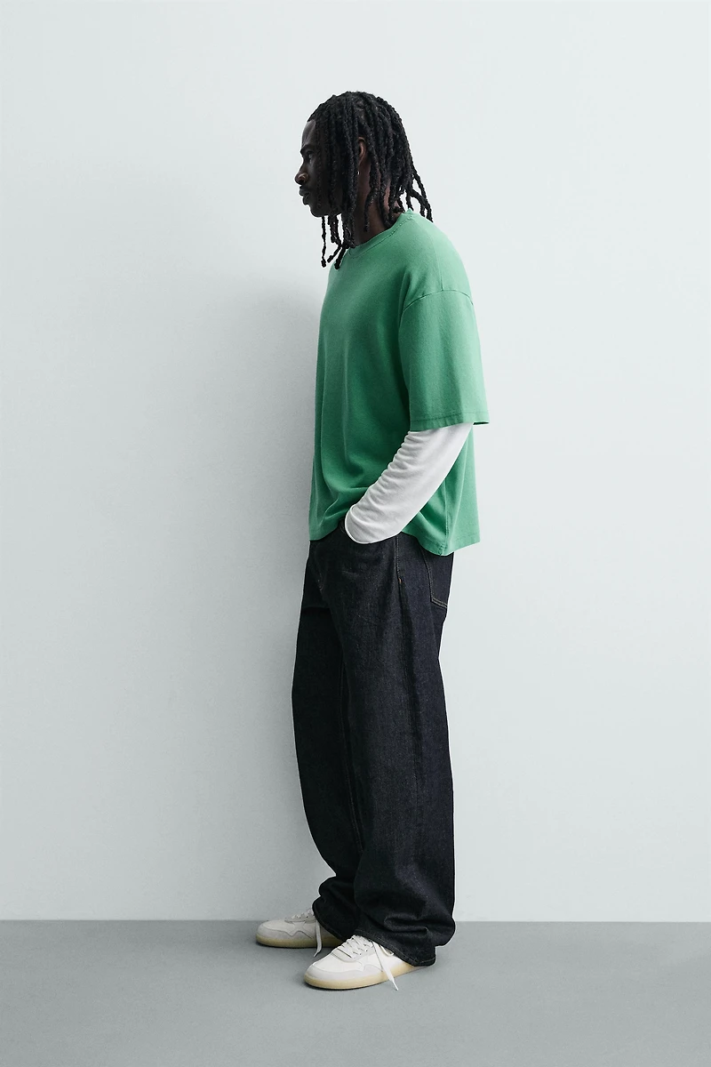 BOXY FIT TEXTURED SWEATSHIRT