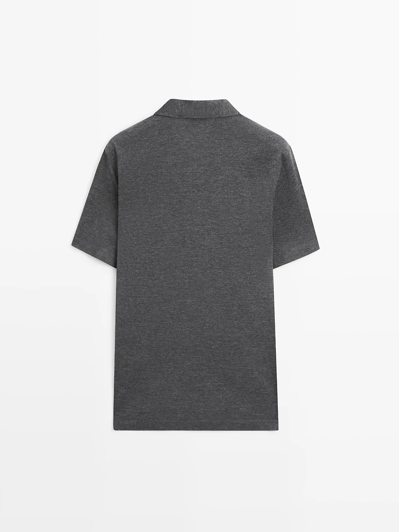 Short sleeve cotton polo shirt