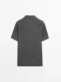 Short sleeve cotton polo shirt