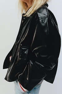 FAUX LEATHER JACKET