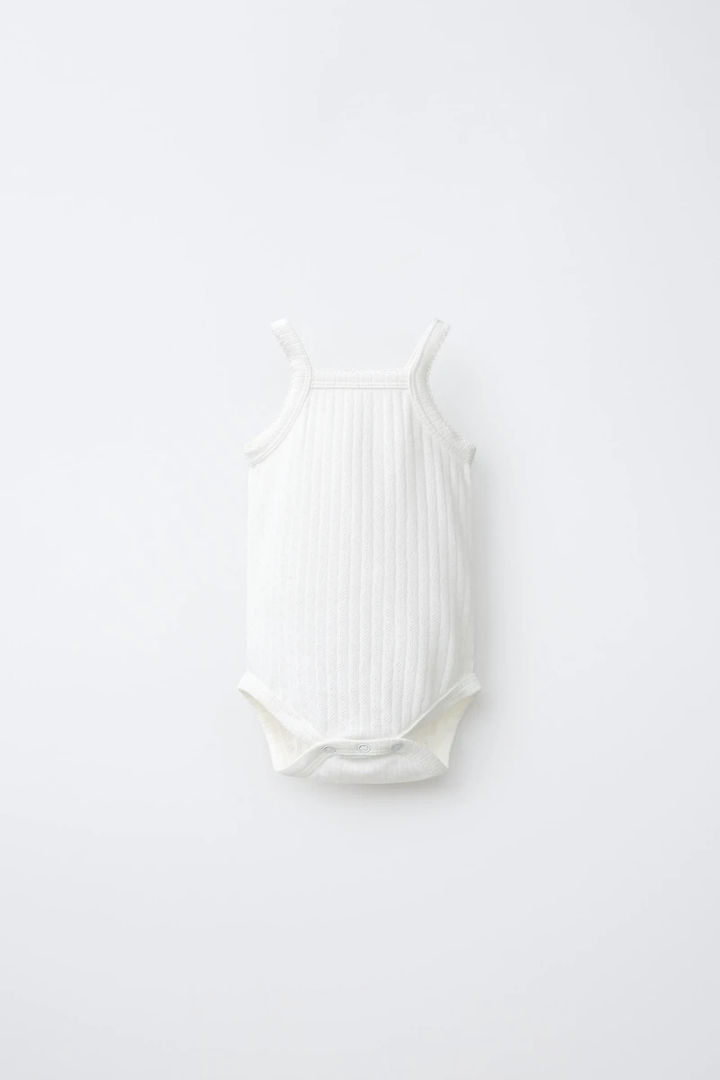 THREE-PACK OF POINTELLE STRAP BODYSUITS