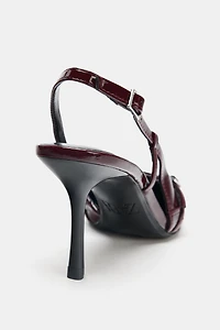 BUCKLED STRAP HEELED SHOES
