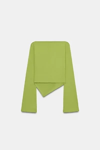 ASYMMETRIC BOAT NECK T-SHIRT