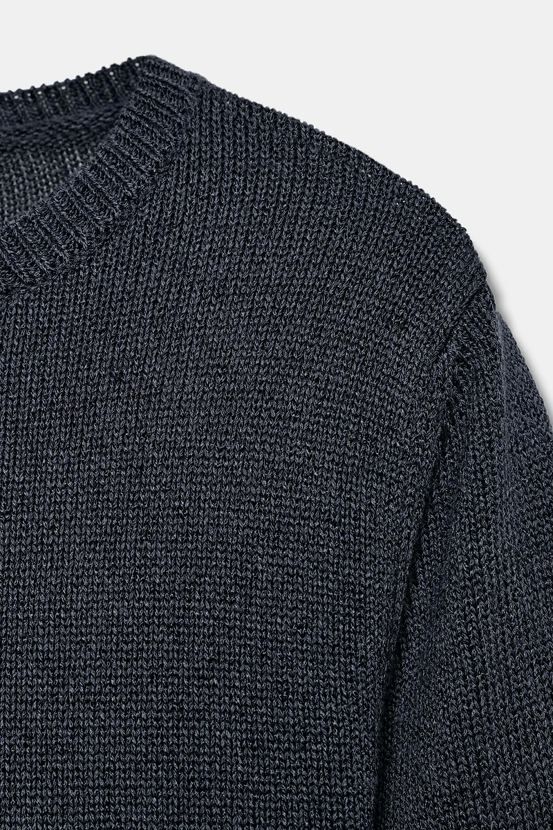 SHORT SLEEVE KNIT TOP