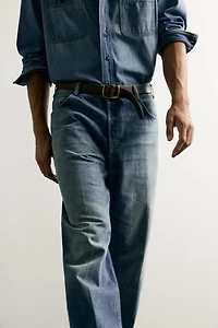 RELAXED FIT PRESSED CREASE JEANS