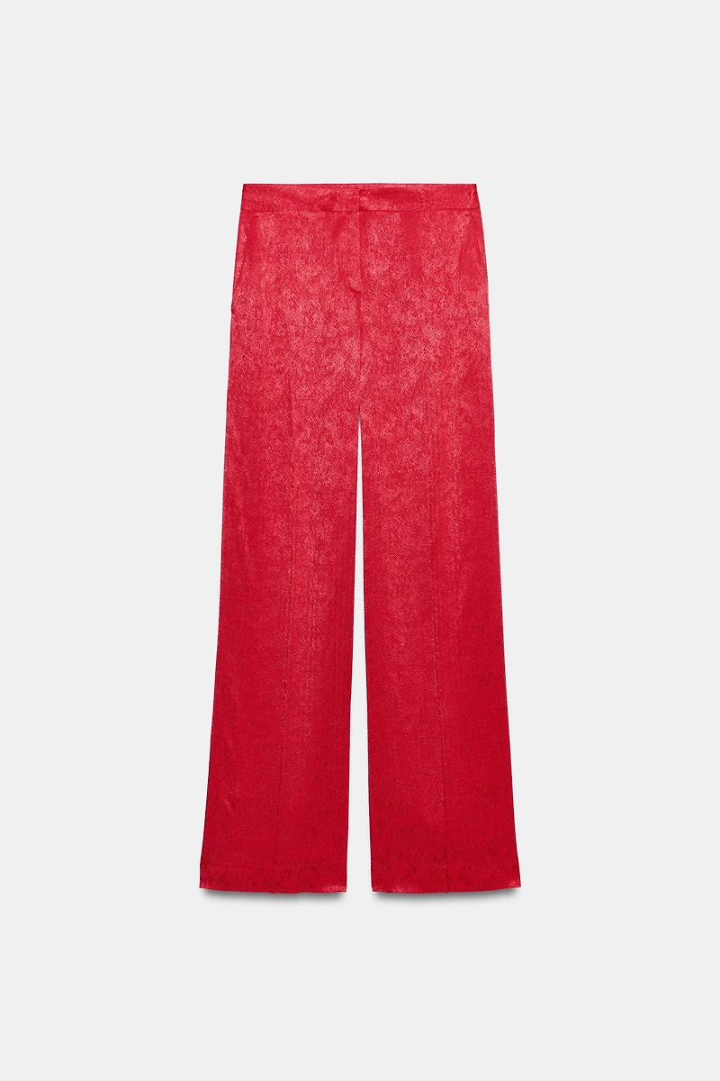 PANTALON DROIT JACQUARD