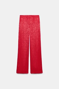 PANTALON DROIT JACQUARD