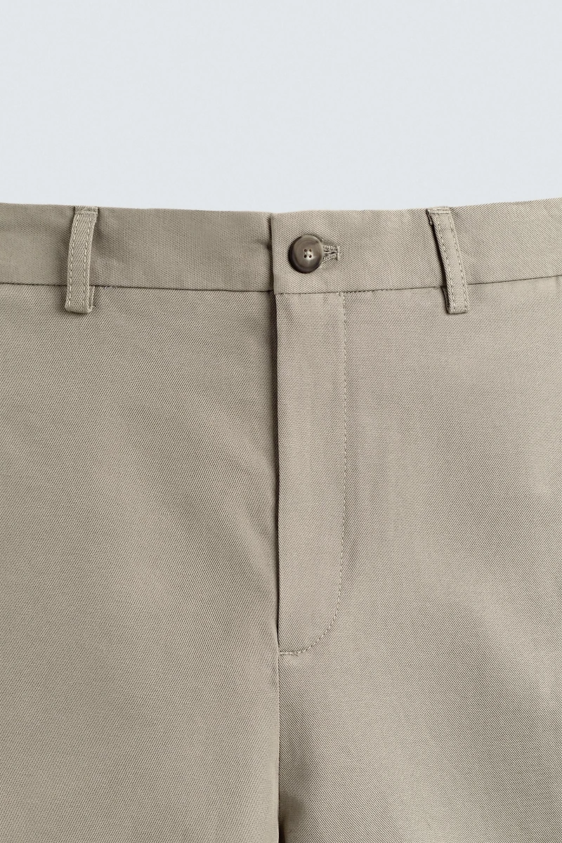 RELAXED FIT LINEN COTTON BLEND SHORTS