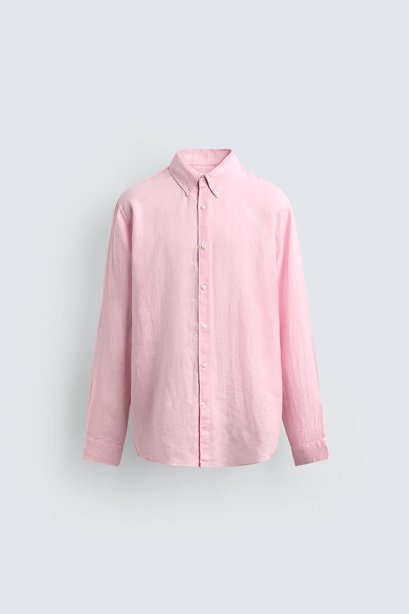 REGULAR FIT 100% LINEN SHIRT