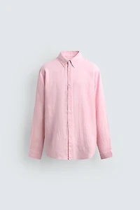 REGULAR FIT 100% LINEN SHIRT