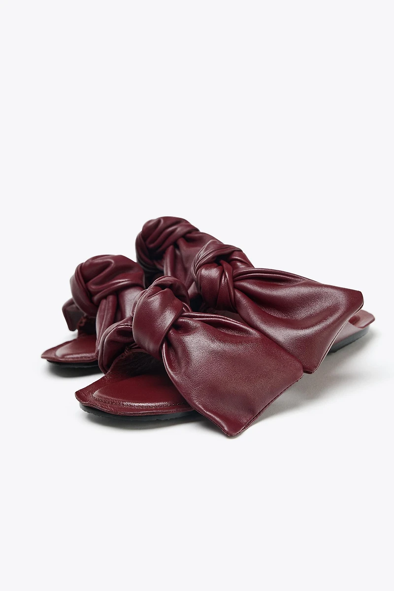 SANDALES LACETS CUIR