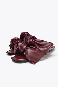 SANDALES LACETS CUIR