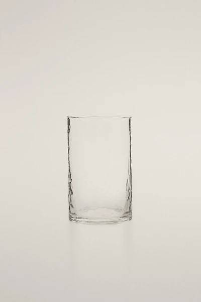 HAMMERED GLASS SOFT DRINK TUMBLER