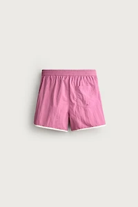 CONTRAST TRIM MID-LENGTH SWIMSUIT