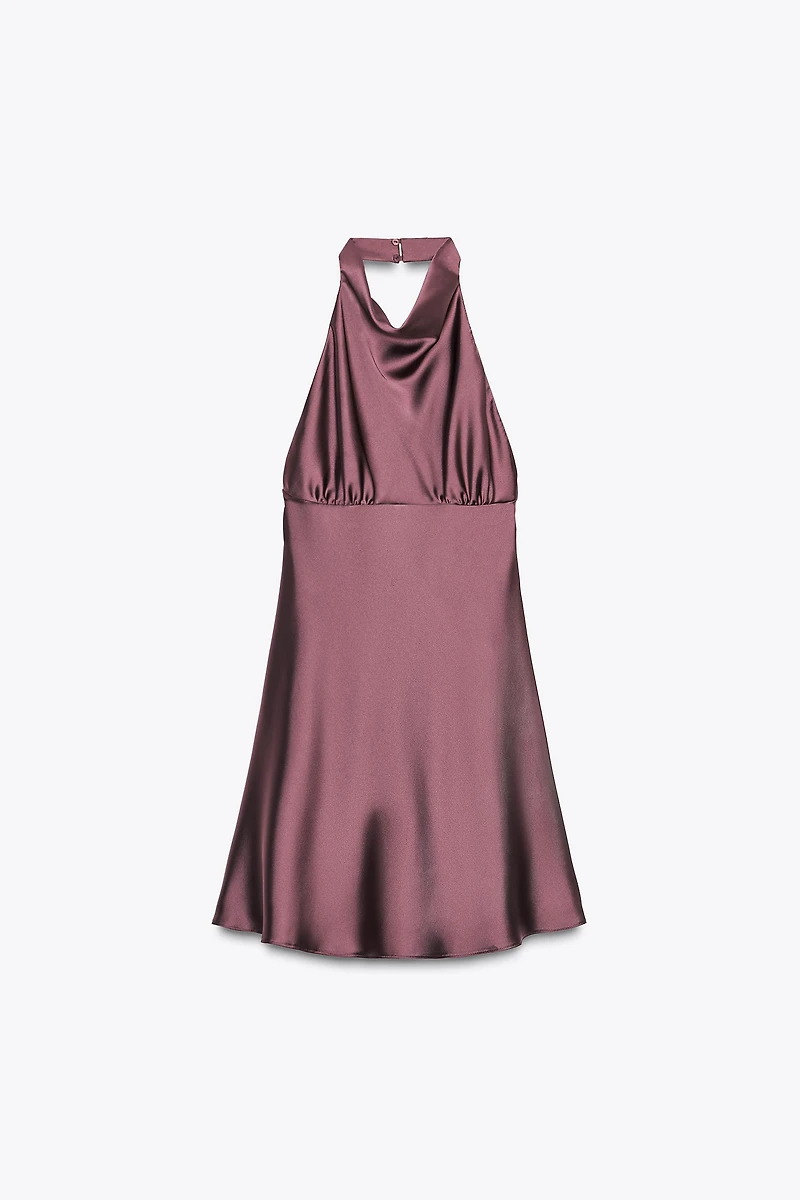SATIN EFFECT MINI DRESS