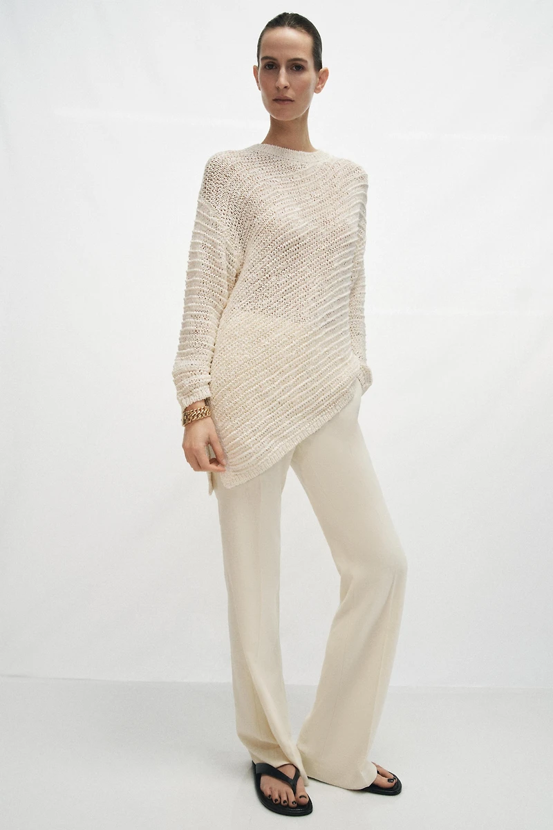 OVERSIZED ASYMMETRIC HEM JUMPER