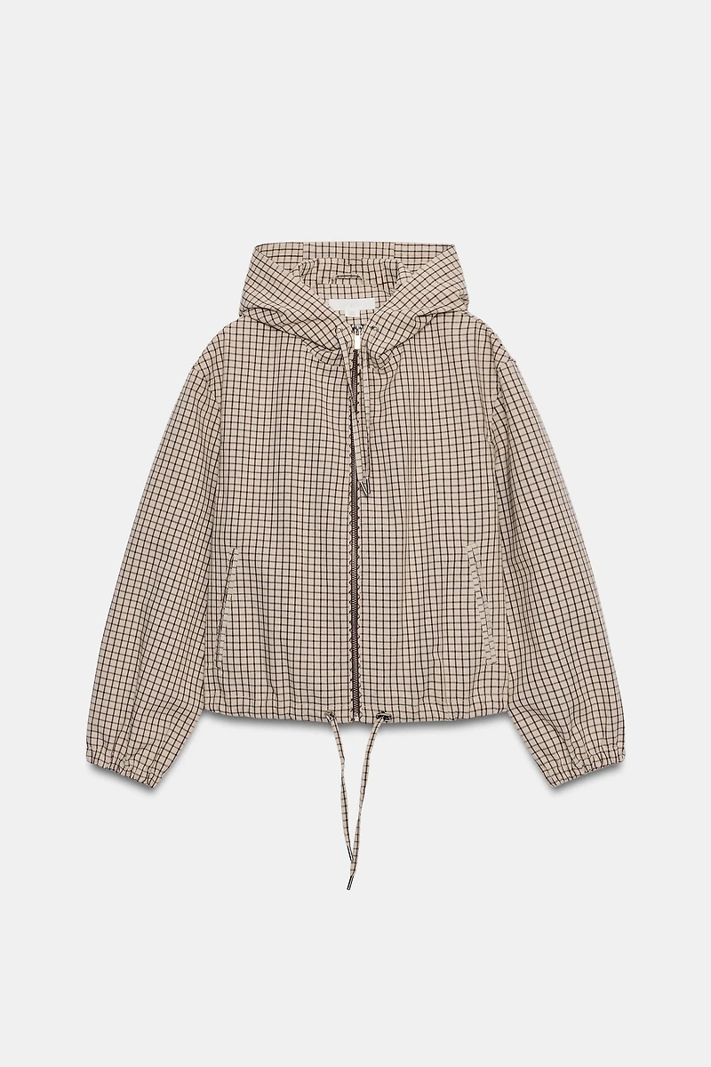 PLAID HOODIE JACKET