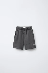 STRAIGHT FIT GARMENT DYE SHORTS
