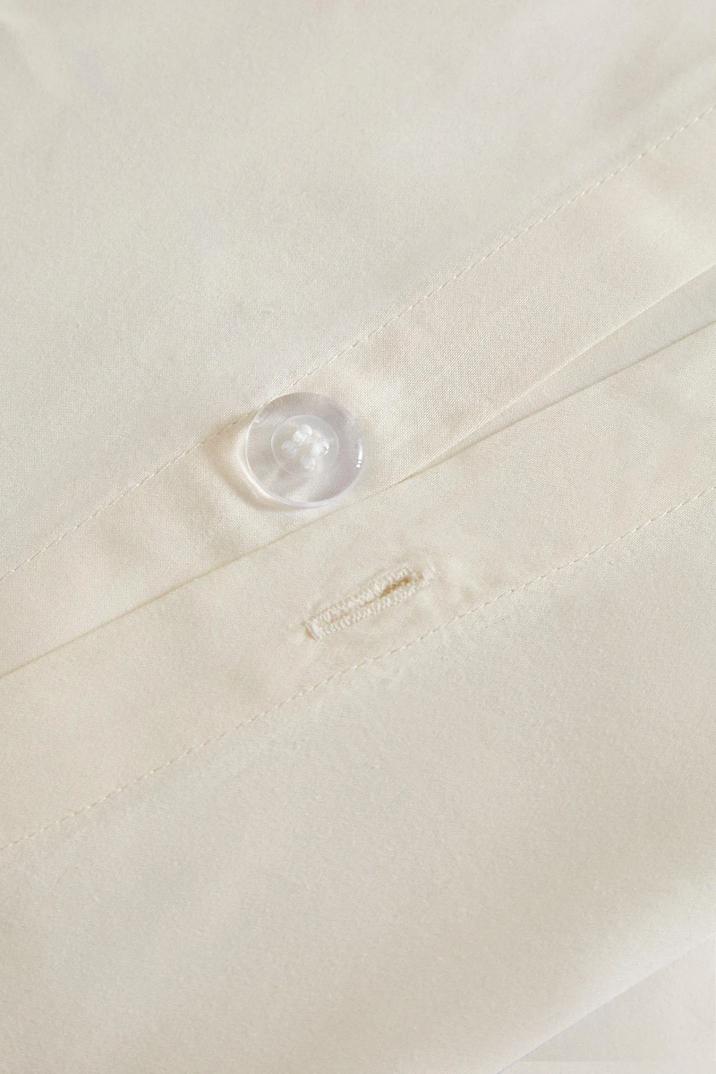 HOUSSE DE COUETTE SATIN BRODÉE FEUILLES