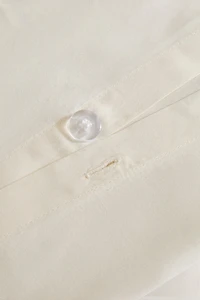 HOUSSE DE COUETTE SATIN BRODÉE FEUILLES