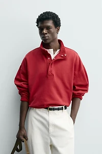 SWEAT POLO BIMATIÈRE WAFFLE