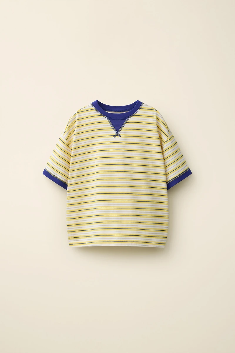 CONTRAST TOPSTITCHING T-SHIRT CREATED BY CARAMEL LONDON X ZARA