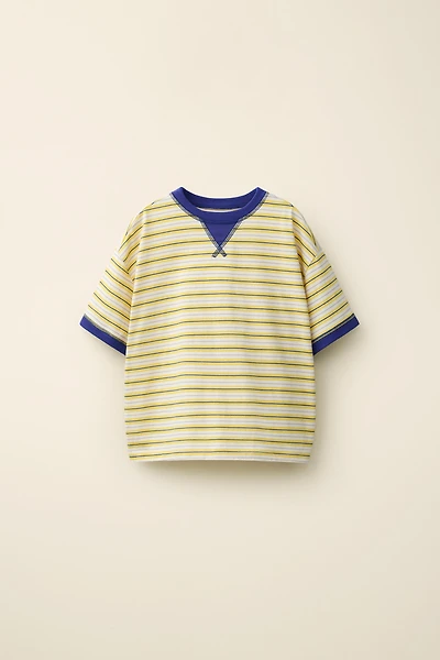 CONTRAST TOPSTITCHING T-SHIRT CREATED BY CARAMEL LONDON X ZARA
