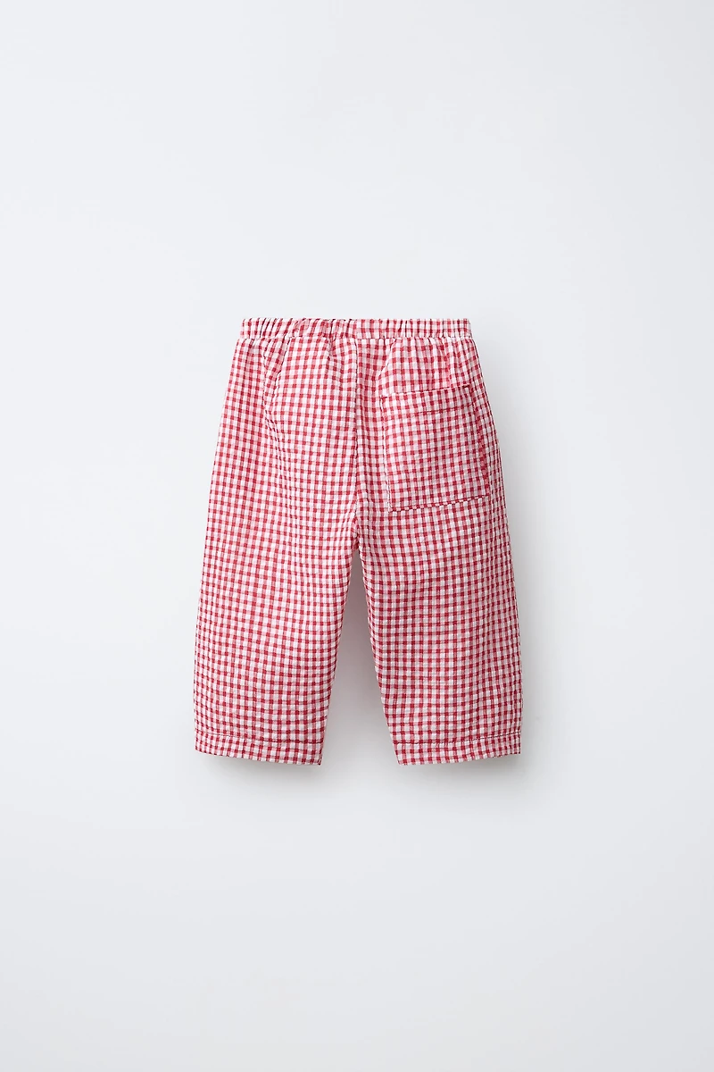 GINGHAM PLAID PANTS