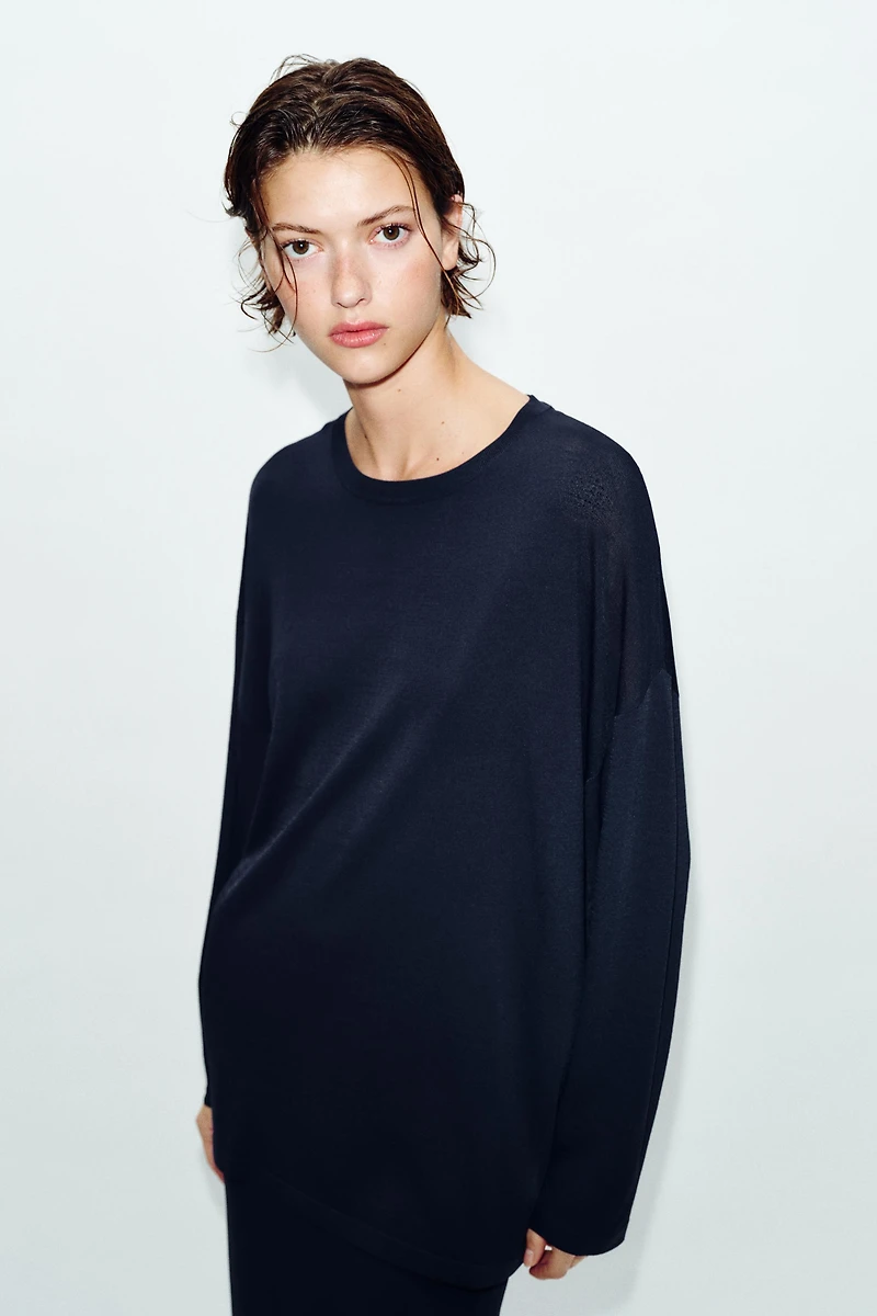 OVERSIZED FINE KNIT JUMPER