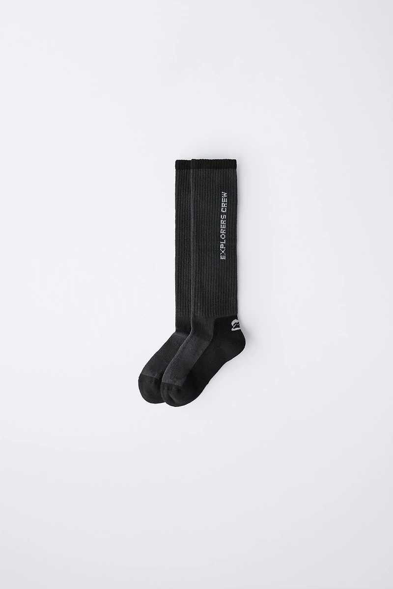 THERMAL LONG SOCKS WITH TEXT