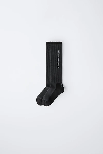 THERMAL LONG SOCKS WITH TEXT