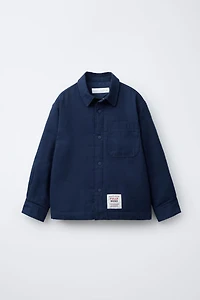 QUILTED LABEL OVERSHIRT