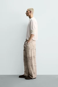 ABSTRACT PRINT BAGGY FIT PANTS
