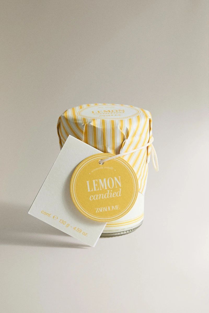 (130 G) LEMON CANDIED SCENTED CANDLE