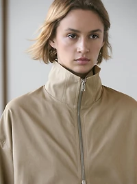 Cotton blend bomber jacket