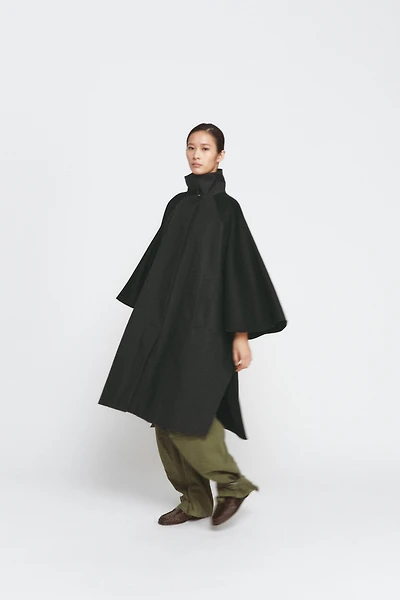WOOL BLEND CAPE ZW COLLECTION LIMITED EDITION