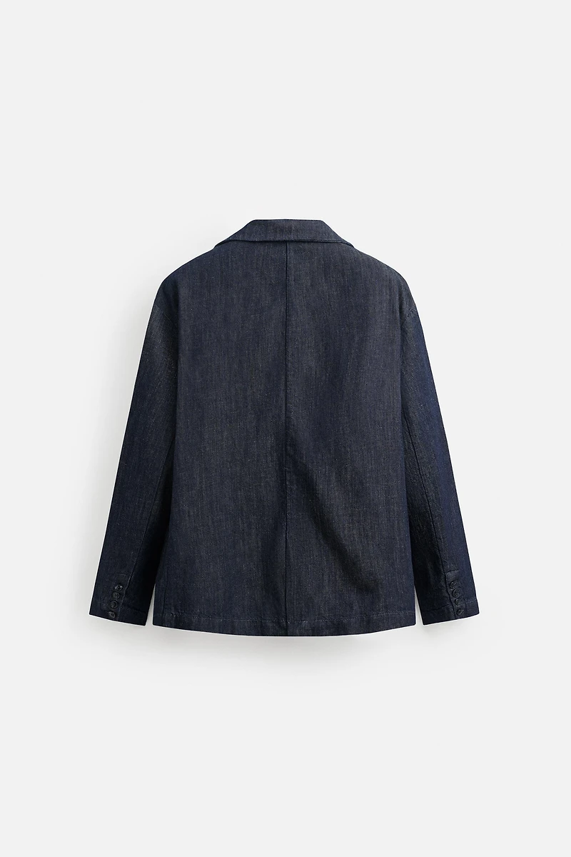 RELAXED FIT DENIM BLAZER