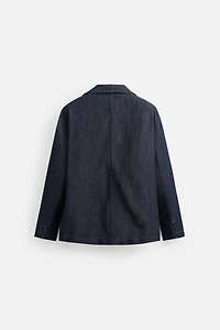 RELAXED FIT DENIM BLAZER